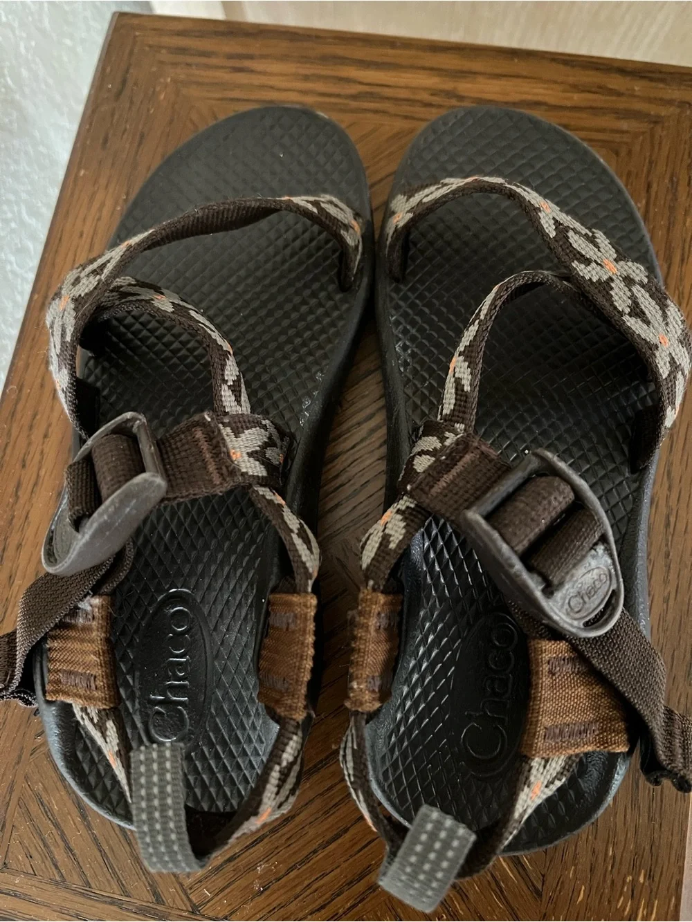 Chaco Girls Brown Floral Strap Sport Sandals